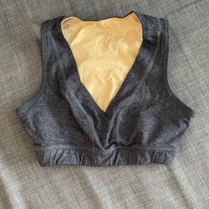Grey sports bra